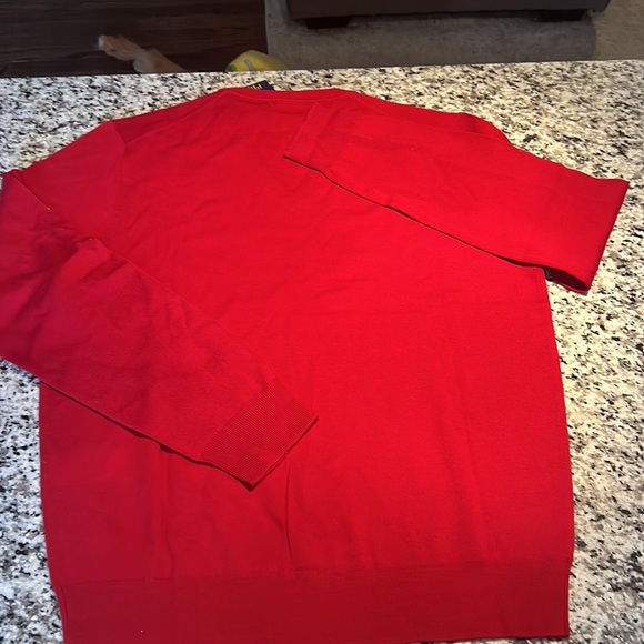 Ralph Lauren Collection - Wool Red V-neck Sweater - Picture 4 of 6